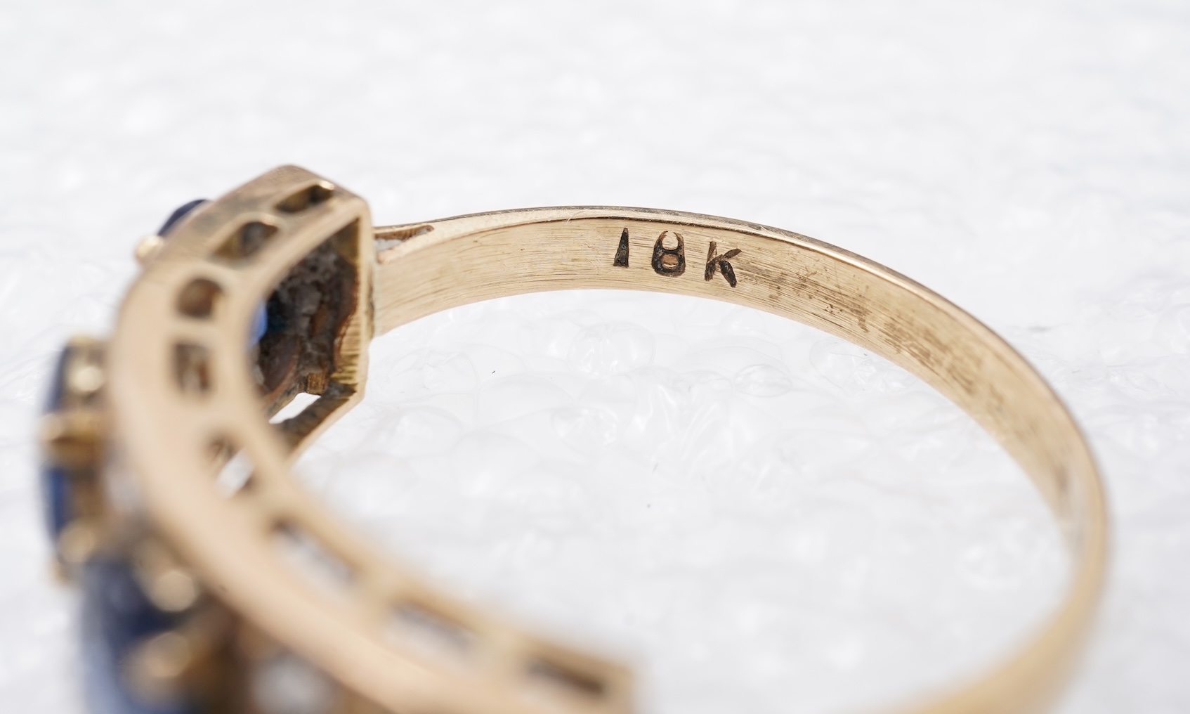 A sapphire and diamond ring